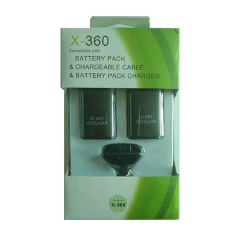 2Pcs 4800mAh Bateria de Ni-MH Para o Microsoft Xbox360 Controlador sem Fio Para XBOX 360 Gamepad