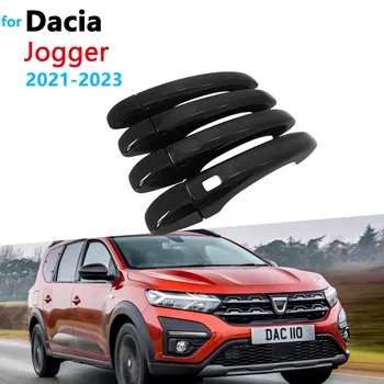 Preto brilhante Capa maçaneta da Porta para Dacia Jogger 2021 2022 2023 Auto Exterior Anti-Resistente Estilo da Etiqueta dos Acessórios