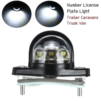 Número Universal de Placa de Licença, Luz da Lâmpada de 6 LED 12V / 24V Para Engate de reboque Caminhão da Caravana Vans Refletor Branco Brilhante, Impermeável