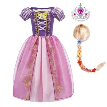 Meninas Rapunzel Traje Crianças Vestidos De Princesa Bela Adormecida Carnaval Roupas De Crianças, Festa A Fantasia Disfarçada De Aniversário De Roupas