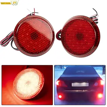 X2 Vermelho LED Traseiro pára-choques Refletor de Luzes Carro luzes traseiras de Freio Luz Stop Para Nissan Qashqai X-Trail T31 Para Toyota Corolla Sienna