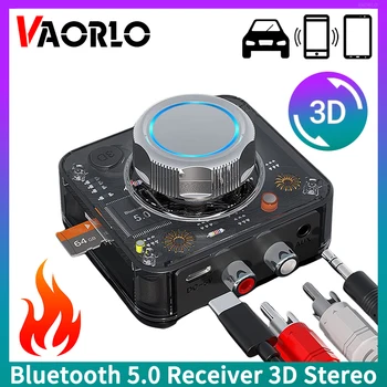 Bluetooth 5.0 Receptor de Áudio 3D Estéreo de Música sem Fio Adaptador de Cartão do TF R/L RCA 3,5 mm Jack AUX kit Para Viatura com Fio de alto-Falante/Fone de ouvido