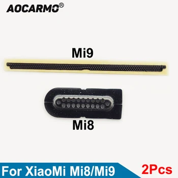Aocarmo 2Pcs/Lote Para Xiaomi 8 mi8 Mi 9 Novo Anti malha da Poeira Malha do Ouvido, alto-Falante Anti-Pó Auscultador Líquido Peças de Reposição