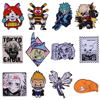 Anime Japonês Esmalte Pinos Legal Personalizados Broche De Roupas Mochila Emblemas De Lapela Bijuterias Acessórios Para Presentes De Amigos