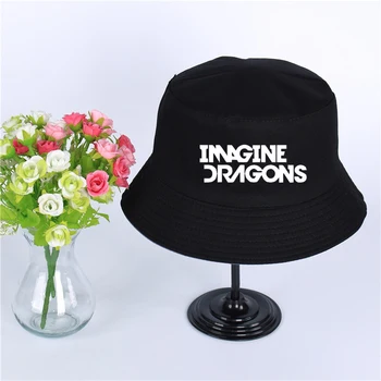 Imagine Dragons Logotipo Verão Chapéu De Mulheres Mens Panamá Chapéu De Balde Imagine Dragons Design Flat Viseira De Sol De Pesca Pescador Chapéu