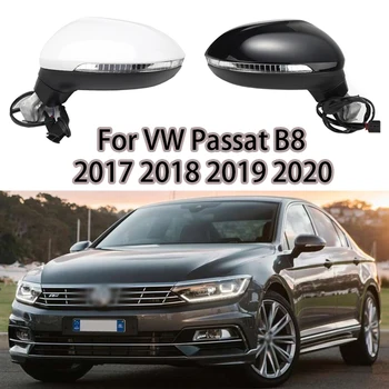 Para VW Passat B8 2017 2018 2019 2020 6/8/13 Fios de Auto Esquerdo Lado Direito eléctricos e Aquecidos Dobra Sinal de volta do Lado do Espelho Assembleia