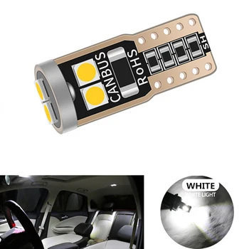 1 PC, DIODO emissor de luz T10 W5W LED canbus interior do carro de luz 194 501 6 SMD 3030 LED Luzes de Instrumento bulbo Cunha de luz 12V