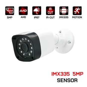 1080P 5MP ahd câmara IMX323 IMX335 CCTV de vigilância de vídeo de segurança impermeável exterior de bala câmeras analógicas para a casa de 2MP