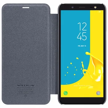 Caso de telefone para Samsung Galaxy J6 2018 NILLKIN Brilho PU capa de couro com flip Case capa com Vendidas Pacote