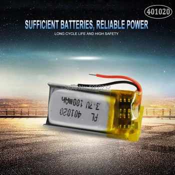 1pc 50mah 3,7 v 401020 Li-lon Bateria Recarregável de polímero de Brinquedos Para Carros de alto-falante Bluetooth fone de ouvido Bluetooth produtos digitais