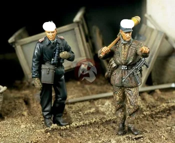 1/35 Resina modelo Figura kits da segunda guerra mundial Comandantes de infantaria e Desmontado e sem pintura