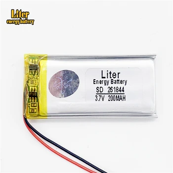 261844 3.7 V baterias de polímero de lítio 261844 200mah MP3 MP4 MP5 pequenos brinquedos GPS bateria recarregável