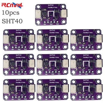 RCmall 10PCS SHT40 SHT41 Sensor de Temperatura e Umidade Módulo QWIIC Porta Com IIC Cabo de Conversão 4P