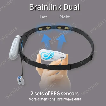 Brainlink Dupla Brainwave Cabeça Mindwave Duplo Canais para obter Dados Brainlink Sensores de EEG para o Desenvolvimento Secundário SDK