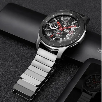 Cerâmica, Alça Para Samsung Galaxy Watch 4/3 45mm 41/Ativo 2 46mm/42mm Engrenagem S3 pulseira Huawei GT/2/2e 20/22mm Luxo Pulseira