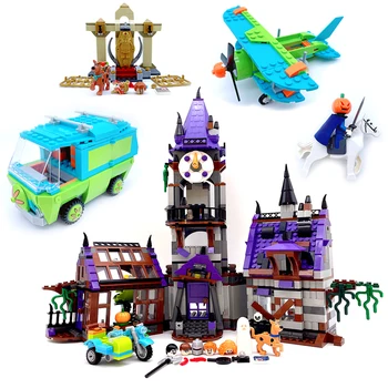 2021 NOVO 10430 10428 Scooby-doo O Mistério de Blocos de Construção Tijolos Doo Brinquedos Para Crianças, Presentes de Natal de Crianças Máquina Modelo Boneca