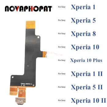 Novaphopat Original Para Sony Xperia 1 5 8 10 Plus + II USB Dock de Carregamento de Porta Tipo C Plug Carregador Rápido a Bordo do cabo do Cabo flexível da Fita