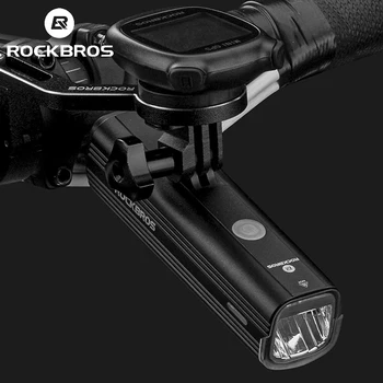 ROCKBROS 1000 Lumen Moto Luz de USB Recarregável Lanterna Impermeável do Diodo emissor de Frente Farol de Bicicleta MTB Lâmpada de Ciclismo de Estrada Lanterna