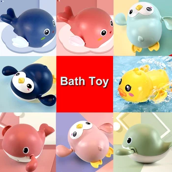 Banheira de bebê Brinquedos Piscina de Banhos de Patos Animais dos desenhos animados de Baleia Caranguejo Clássico o Bebê de Brincar na Água Corrente de um Relógio de Brinquedos para as Crianças