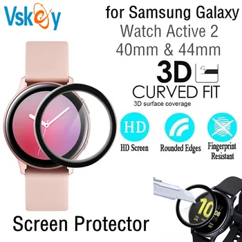 100PCS 3D Suave Protetor de Tela para Samsung Galaxy Watch Active 2 40mm 44mm Cobertura Completa Película Protetora (Não de Vidro Temperado)