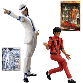 Figma 096 Michael Jackson O terno branco de Michael Jackson MJ Thriller de Ação Figura Modelo Clássico Anime Brinquedos de Presente de Natal