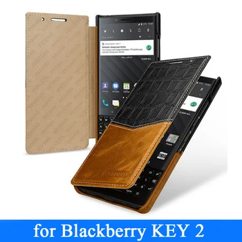 Para Blackberry Key2 Caso Flip De Luxo De Couro Genuíno Caso De Telefone Coque Blackberry Chave 2 Keytwo Chave Dois Casos Capa De Negócios