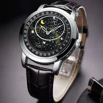 2022 Novos Relógios de homens de Negócios de Gypsophila de Aço Inoxidável Relógio Mecânico Automático Luminosa Impermeável Fase da Lua AAA Relógios