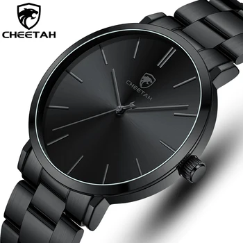 CHEETAH Moda Quartzo Homens Relógios as melhores marcas de Luxo do sexo Masculino Relógio Casual Mens Relógio de Pulso de Aço Inoxidável Simples Relógio Masculino