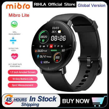 Xiaomi Mibro Lite Smart Watch Homens Mulheres Fitness Tracker 1.3