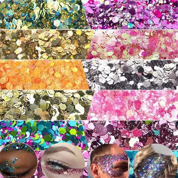 12 Cores Festival de Unhas de Glitter em Pó 10g/saco de Maquiagem Festa de Face/Olho, Sombra/Corpo/Cabelos Robusto Glitter Para o Mix de Glitters de ARTESANATO #06