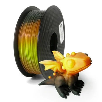 1,75 mm Impressora 3D de Filamentos de PLA Mudança de Cor com a Temperatura do Material 1kg/500g/250g de Impressão de Material Verde Escuro-Vermelho-Amarelo