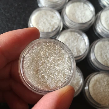 3D Arroz Branco Manicure 0,4 mm Micro Vidro de Cristal de Contas da Arte do Prego Magia Pequena Clara Caviar Strass Para Unhas Arte Decorações