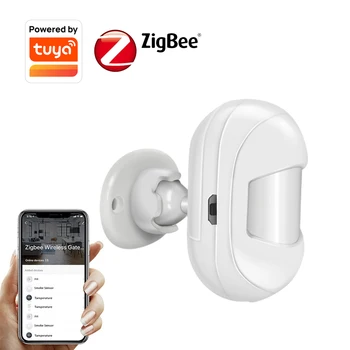 Tuya ZigBee Smart Sensor de Movimento de PIR Construído Na Bateria Detector Infravermelho Passivo de Segurança de Assaltante Alarme do Sensor de Vida Inteligente App