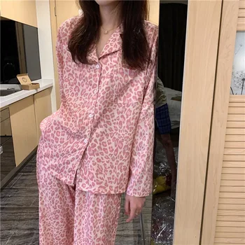 2022 pijamas novos de mulheres da primavera e do outono de algodão de manga longa cardigan sênior sentimento pode ser usado fora da residencial fato