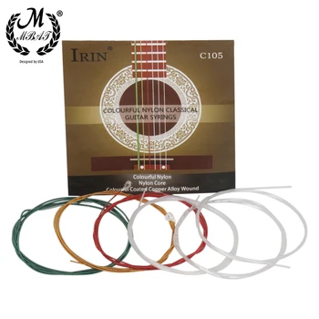 M MBAT 6PCS Cadeia Clássico, Cordas de Guitarra C105 Colorido de Nylon de Alta Qualidade Ferida Guitarra, Instrumento de cordas Accessorie