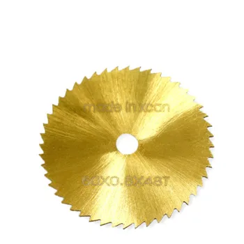 1PCS HSS revestimento de Titânio ouro pequena lâmina de serra em metal madeira plástico elétrica moedor de 50mm/60mm/80MM mini pequeno circular viu a lâmina
