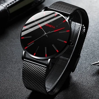 2022 Homens do Relógio Minimalista Ultra Fino Cavalheiro Relógios de Moda masculina de Malha de Aço Inoxidável Correia de Relógio de Quartzo de Negócios informais Legal