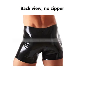 Látex shorts calças natural boxers preto vermelho grande versão W8551