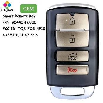 KEYECU OEM Smart Remote Chave do Carro Com 4 Botões de 433MHz ID47 Chip para Kia Cadencia 2017 2018 2019 Fob 95440-F6000 FCC# TQ8-FOB-4F10