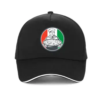 Novo boné chapéu 3D Digital de Impressão Mens Chef italiano Cozinhar Servindo Pizza Círculo Retro Engraçado Design Gráfico Boné de Beisebol de Roupas Baratas