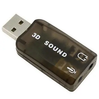 Placa de Som externa Portátil Driver Livre de 3,5 mm Entrada de Áudio 5.1 Canais do Conversor para a área de Trabalho