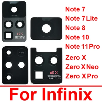 Vidro traseiro de Lentes Para Infinix Nota 7 7 Lite Nota 8 8 10 11 Pro Câmera Traseira Lente de Vidro de Cola, Adesivo Para Infinix Zero X XNeo XPro