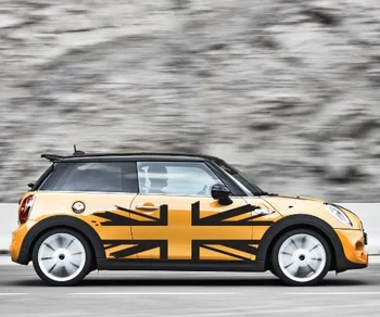 Para 1Set 2Pcs reino UNIDO Bandeira Britânica Mini Cooper Gráfico Adesivo Decalque Angustiado Caminhão Veículo de Vinil estilo Carro