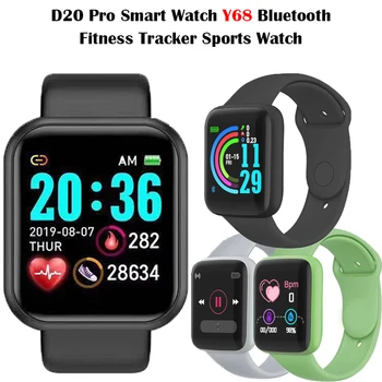 D20 Pro Smart Watch Y68 Bluetooth Fitness Tracker Esportes Relógio Monitor de frequência Cardíaca Pressão Arterial Inteligente Pulseira para Android IOS