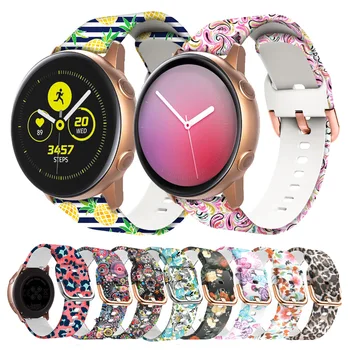silicone Original 20mm banda Alça Para Samsung Galaxy Watch Active 2 44mm / 3 41 smartwatch pulseira Para Huawei GT3, GT 2 42mm
