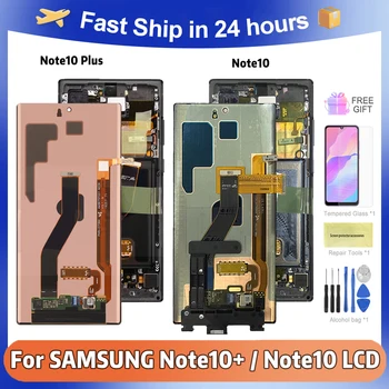 Original de Lcd Para Samsung Galaxy Nota 10 N970F N9700 Apresentar Digitador da Tela de Toque de Peças Para Samsung Nota 10, Além da Note10+ N975