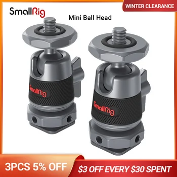 SmallRig 1/2 pcs Mini Bola de Cabeça Removível com Frio Montagem de Sapata Montagens de luzes e vídeo acessórios para a câmera 2948/2795