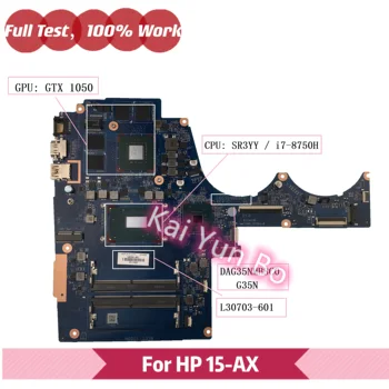 DAG35NMB8C0 G35N L30703-601 Para HP 15-AX TPN-Q173 15-bc438ur Laptop placa-Mãe L30703-501 L30703-001 w I7-8750H CPU GPU GTX1050