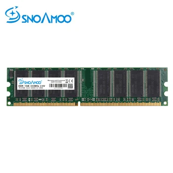 SNOAMOO DDR1 1GB DDR PC2700/3200 DDR 333MHz/400MHz 184Pin Desktop de um PC de memória CL2.5 DIMM de memória RAM 1G Garantia Vitalícia