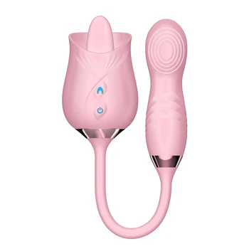 Poderoso Rosa Vibrador Vibrador Para As Mulheres Otário Estimulador De Clitóris Imitar Dedo Rebolando G-Spot Massagem Adultos Bens Brinquedos Sexuais